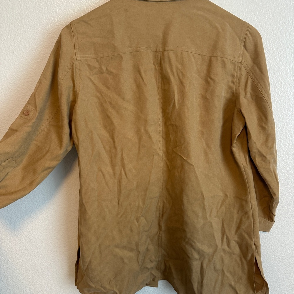 Liz Claiborne Brown Khaki Shirt - Picture 5 of 5